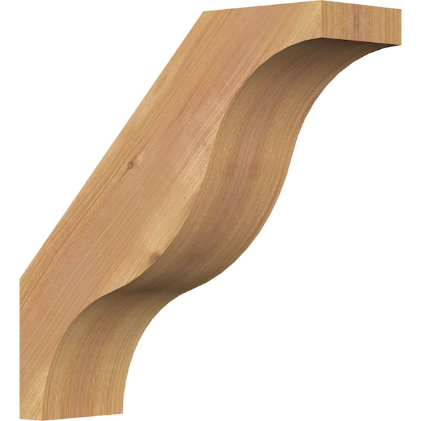 Ekena Millwork 3 1/2"W x 12"D x 12"H Funston Smooth Knee Brace, Western Red Cedar BRC04X12X12FST00SWR - main